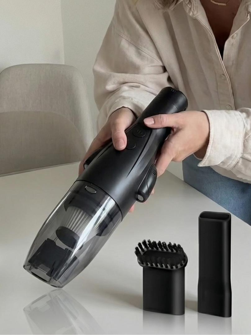 SAFE cordless car vacuum cleaning car seats, car window breaker tool